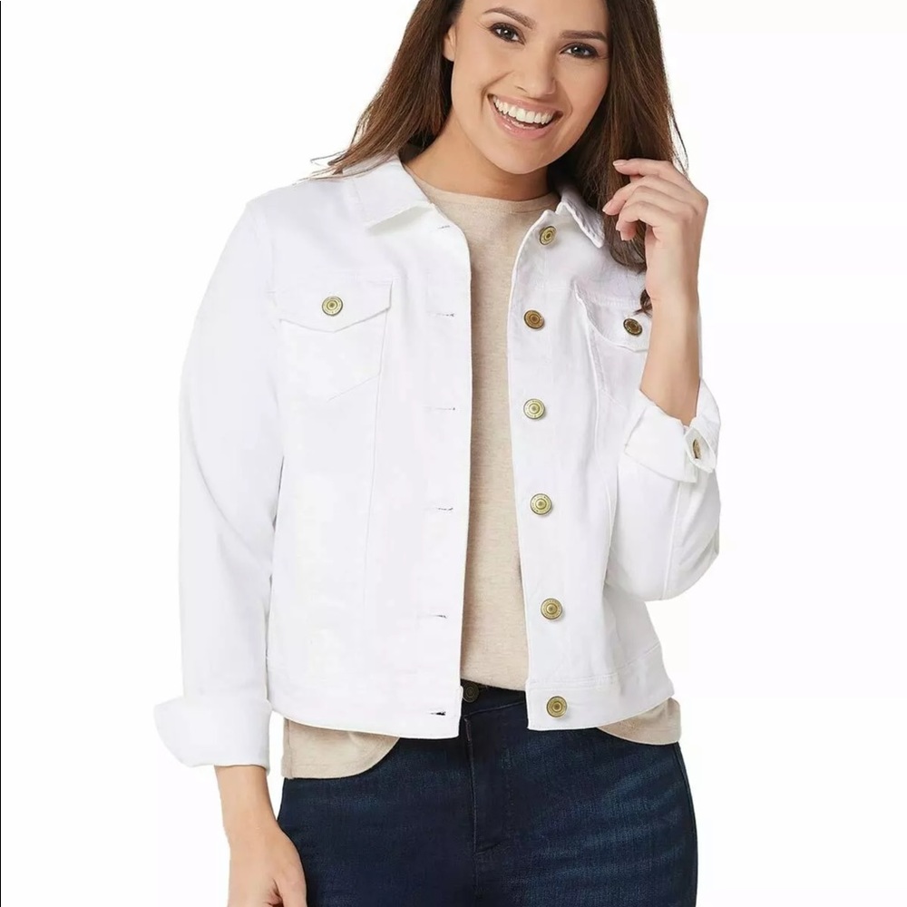 Womens White TRUE DENIM JeanJacket 0